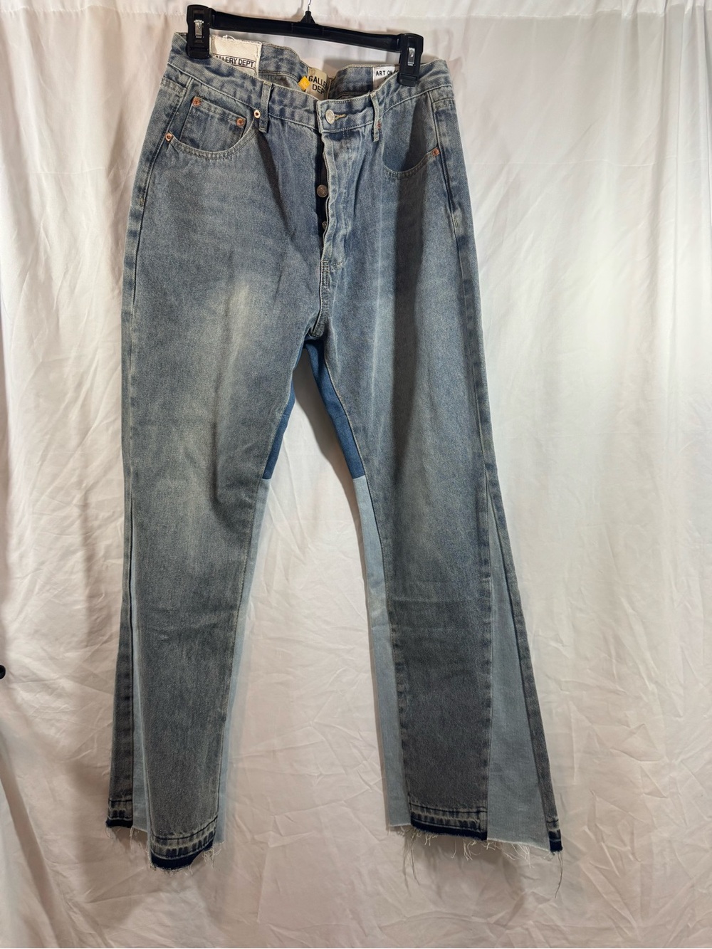 Gallery Dept Two-Tone Light Blue Bootcut Jeans 34